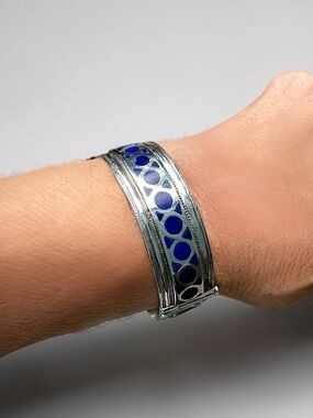 🌺Vintage Sterling & Lapis Bracelet